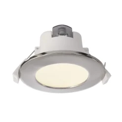 Indbygget loftlampe med LED Acrux, Ø 10 cm, sølvfarvet mat, CCT
