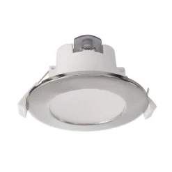 Indbygget loftlampe med LED Acrux, Ø 10 cm, sølvfarvet mat, CCT