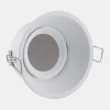 Indbygningslampe Slim Trim, hvid, Ø 9,4 cm, IP20, aluminium, GU10