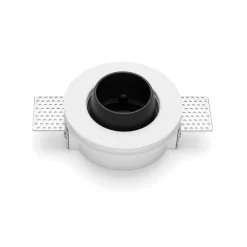 Indbygningsspot Lelanto, sort, gips, Ø 10 cm, GU10