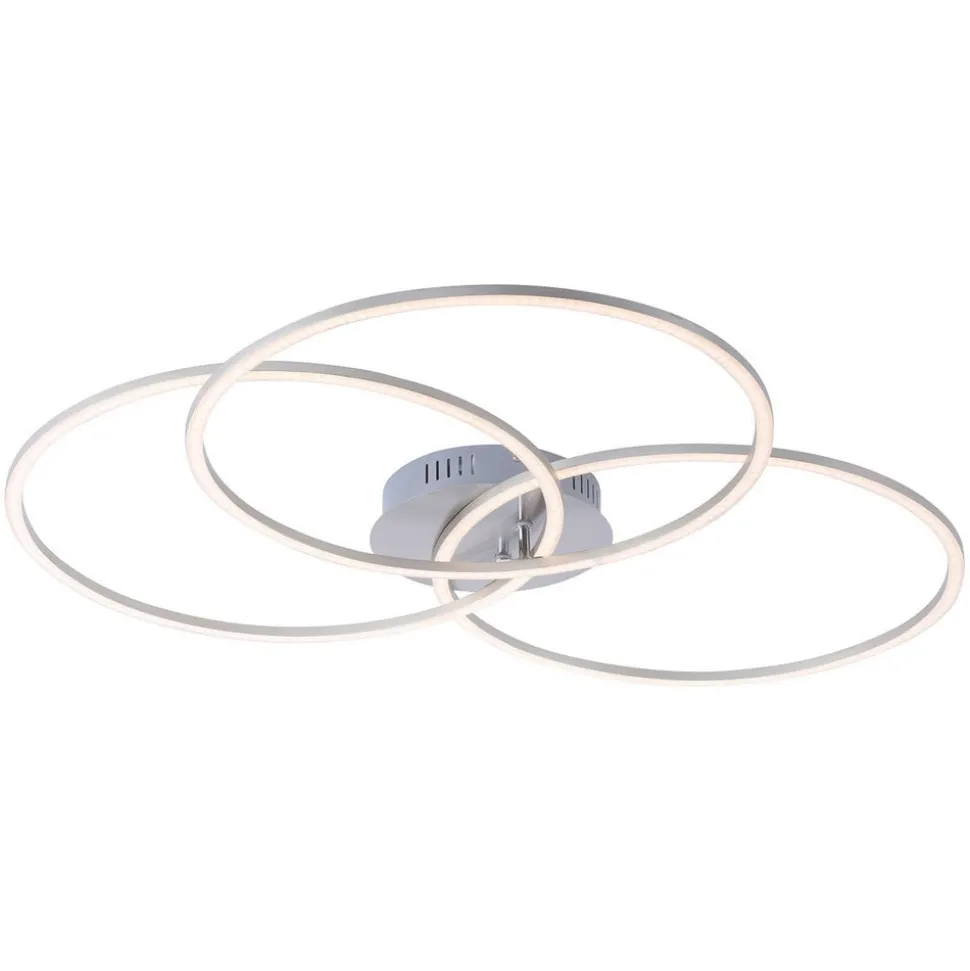 Ivanka LED-loftlampe, 3 ringe, stål