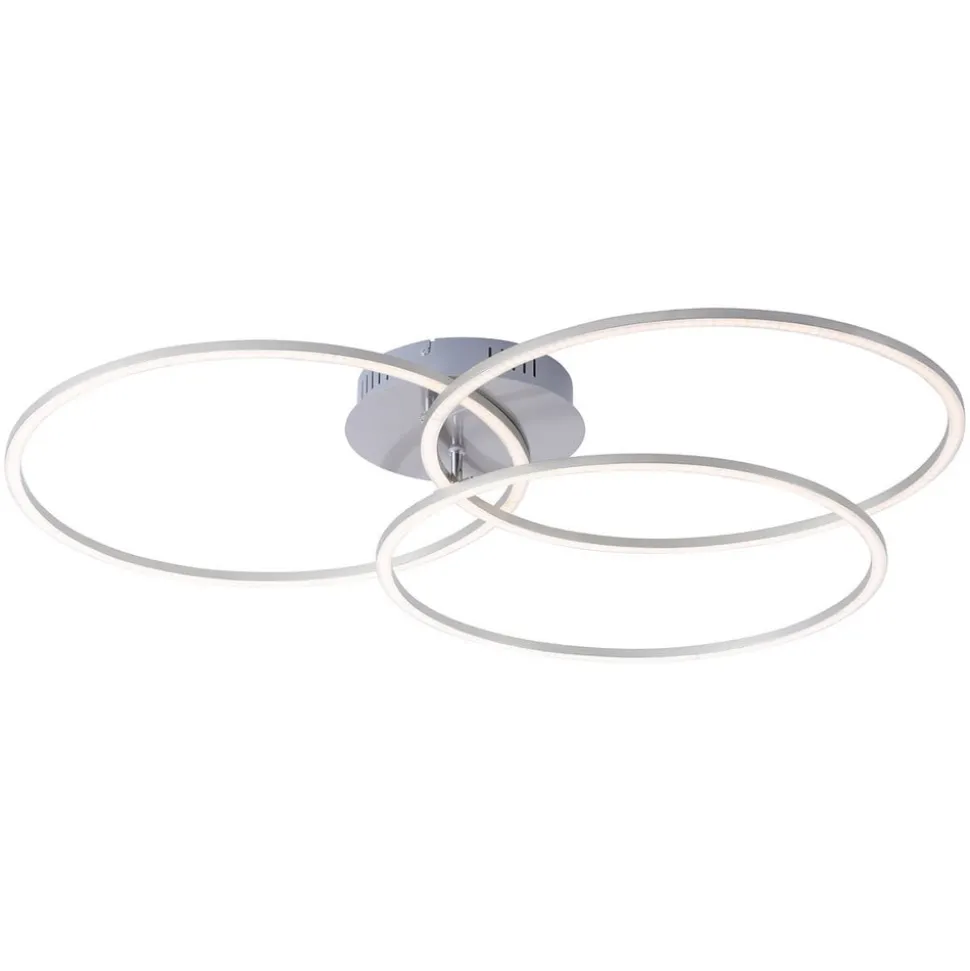 Ivanka LED-loftlampe, 3 ringe, stål