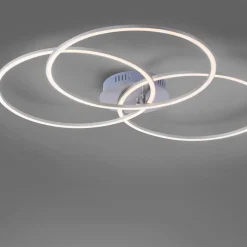 Ivanka LED-loftlampe, 3 ringe, stål