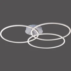 Ivanka LED-loftlampe, 3 ringe, stål