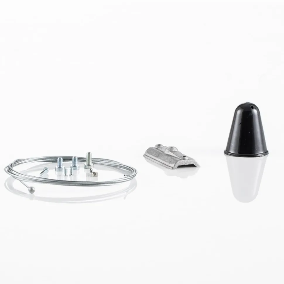 Ivela LKM rebophæng 200 cm, plade 6 cm, sort