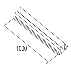 Ivela LKM skinneafdækning, hvid, længde 100 cm