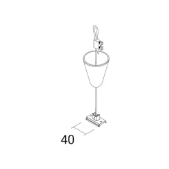 Ivela ophæng SQUARE 48 V, hvid, pendelhøjde 200 cm