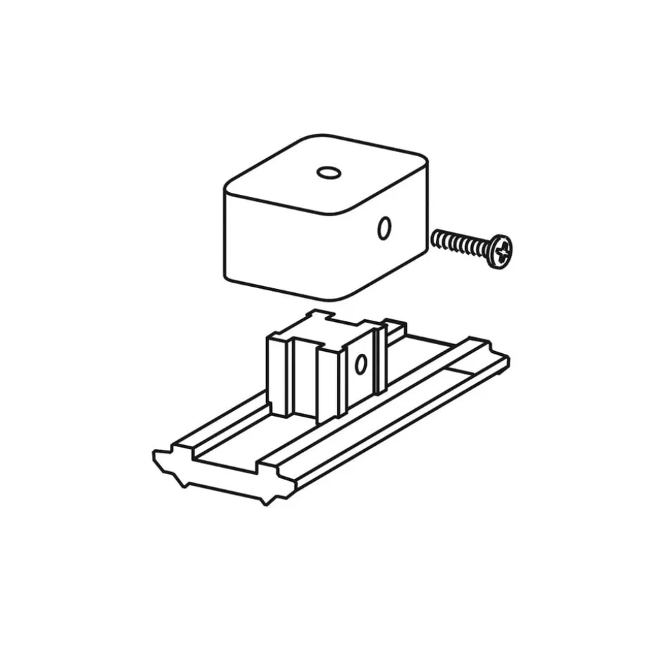 Ivela væg- og loftbeslag SQUARE 48 V, sort
