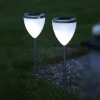 JANNIK dekorativ LED-solcellelampe, sæt m. 2 stk.