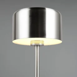 Jeff LED-bordlampe, nikkelfarvet, højde 30 cm, metal