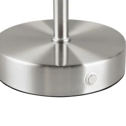 Jeff LED-bordlampe, nikkelfarvet, højde 30 cm, metal