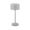Jeff LED genopladelig bordlampe, grå, højde 30 cm, metal