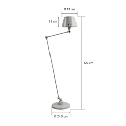 Jieldé Aicler AID833 80+30 cm gulvlampe, grå
