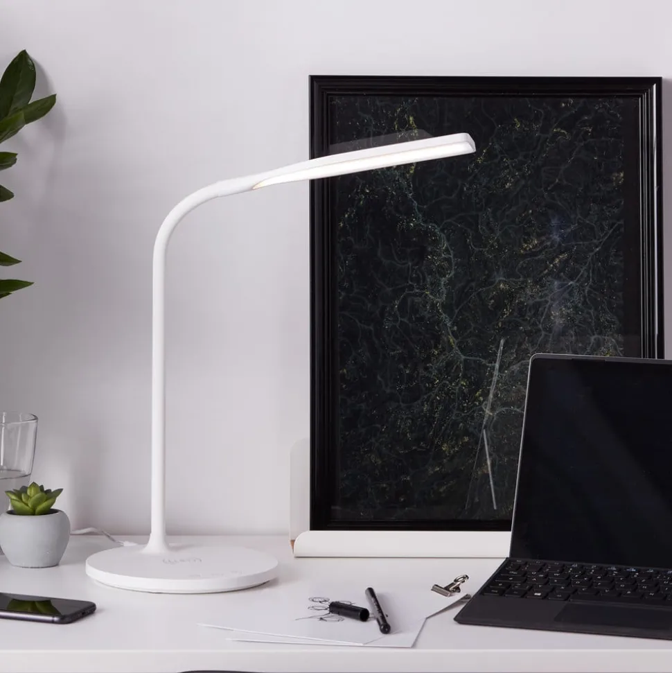 Joni LED-bordlampe, hvid, højde 34 cm, CCT, dæmpbar