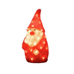 Julemand LED-dekorationsfigur rød IP44 højde 38 cm