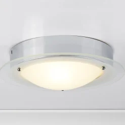 JUNA - loftlampe til badeværelses med glaskant