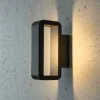 Juno udendørs LED-væglampe, retlinjet