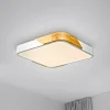 JUST LIGHT. Bila LED-loftslampe, hvid, 32x32 cm, træ