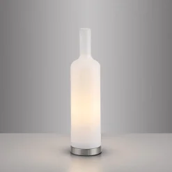 JUST LIGHT. bordlampe Bottle, opal hvid, glas, E14