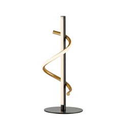 JUST LIGHT. Emanda LED-bordlampe, jern, sort-messing