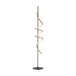 JUST LIGHT. Emanda LED-gulvlampe, jern, sort-messing