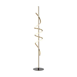 JUST LIGHT. Emanda LED-gulvlampe, jern, sort-messing