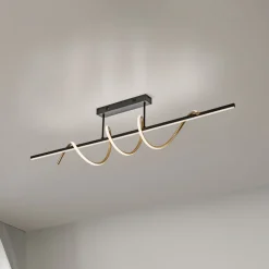 JUST LIGHT. Emanda loftlampe, jern, sort-messing
