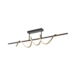 JUST LIGHT. Emanda loftlampe, jern, sort-messing