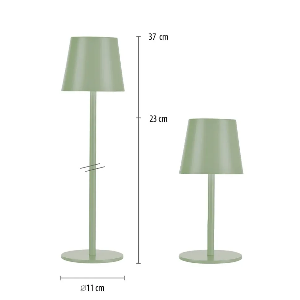JUST LIGHT. Euria LED-bordlampe, hvid, jern, IP54