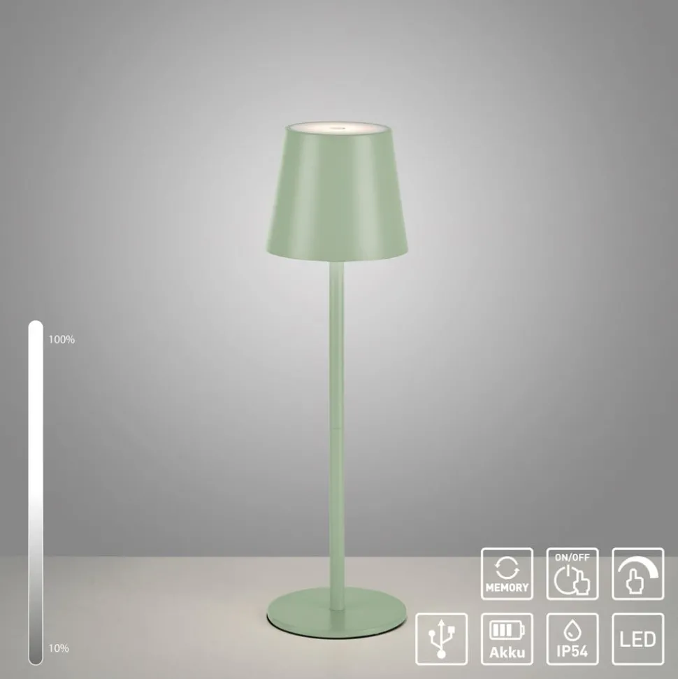 JUST LIGHT. Euria LED-bordlampe, hvid, jern, IP54