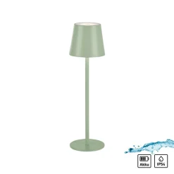 JUST LIGHT. Euria LED-bordlampe, hvid, jern, IP54