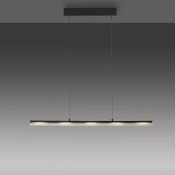 JUST LIGHT. Hængelampe Nele, sort, jern, glas