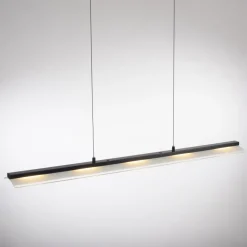 JUST LIGHT. Hængelampe Nele, sort, jern, glas