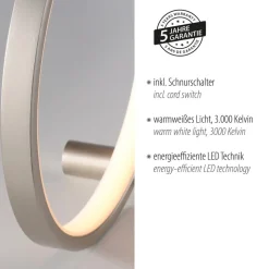 JUST LIGHT. LED-bordlampe Mini Ritus, Ø 25 cm, jern