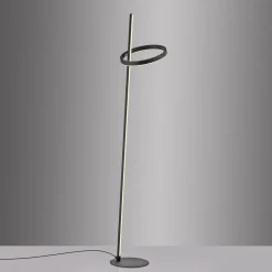 JUST LIGHT. LED-gulvlampe Ritus sort jern Dæmper 3.000 K