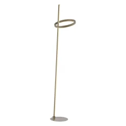 JUST LIGHT. LED-gulvlampe Ritus sand, jern, dæmper, 3.000 K