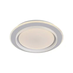 JUST LIGHT. LED-loftslampe Lago Ø 40 cm hvid fjernbetjening
