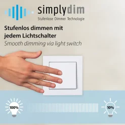 JUST LIGHT. LED-loftslampe Tanika sort, Ø16 cm, dæmpbar