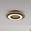 JUST LIGHT. Loftlampe Tola, rund, træ, 3.000 K