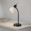 JUST LIGHT. Loki bordlampe, sort, jern, glas