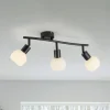 JUST LIGHT. Loki loftlampe, 3 lyskilder, lang, sort, jern