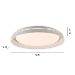 JUST LIGHT. Sati loftlampe, plast, hvid