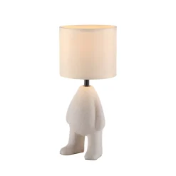 JUST LIGHT. Ted bordlampe, keramik, opretstående, sandbeige