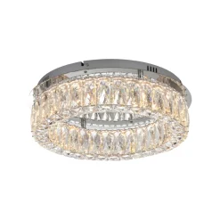 JUST LYS. Kulunka loftlampe, jern, krystalglas
