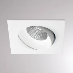 Kalio LED indbygningslampe, kantet, 2700K 24° hvid