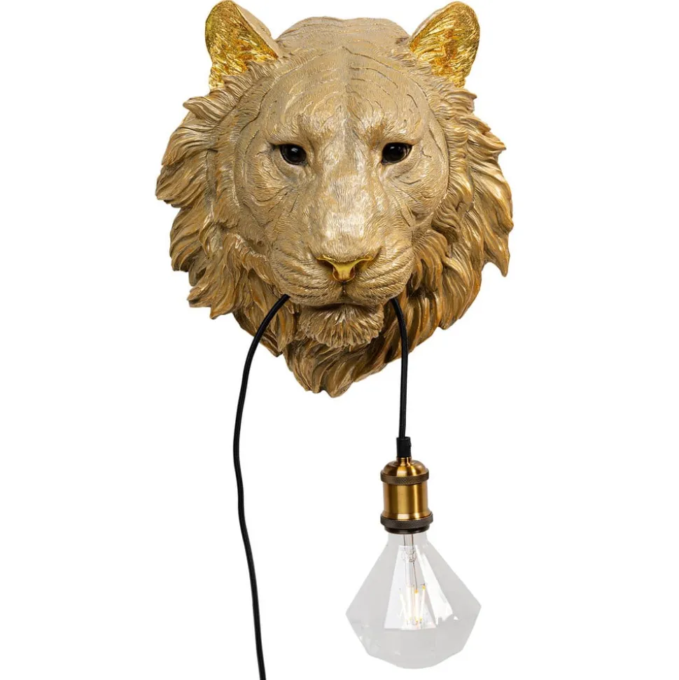 Kare Animal Tiger Head væglampe med stik