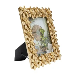 KARE billedramme Flower, 13 x 18 cm, polyresin, guldfarvet