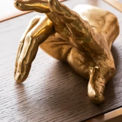KARE bogstøtte Holding Fingers, guldfarvet, sæt med 2 stk