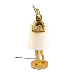KARE bordlampe Animal Rabbit, guld/hvid, højde 50 cm