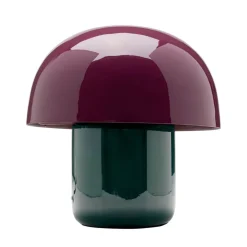 KARE bordlampe Mushroom, lilla/grøn, metal, 20 cm, E14
